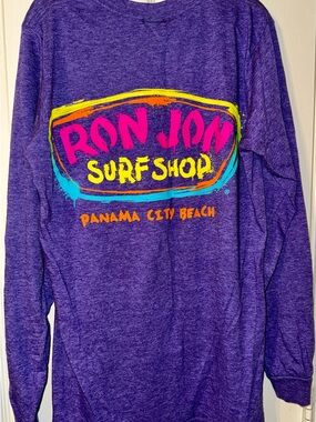 Ron Jon Purple Heather Crewneck with Surf Logo